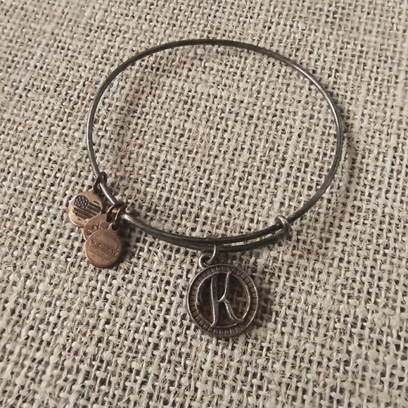 Alex and Ani "K"initial Charm Bangle Bracelet - Picture 6 of 8